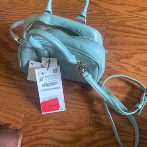 Zara light blue small bag
